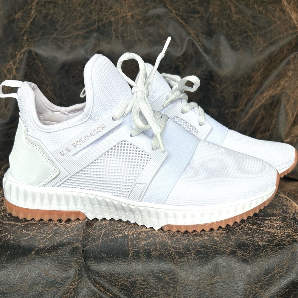 U.S. Polo Assn. White Sneakers women 8